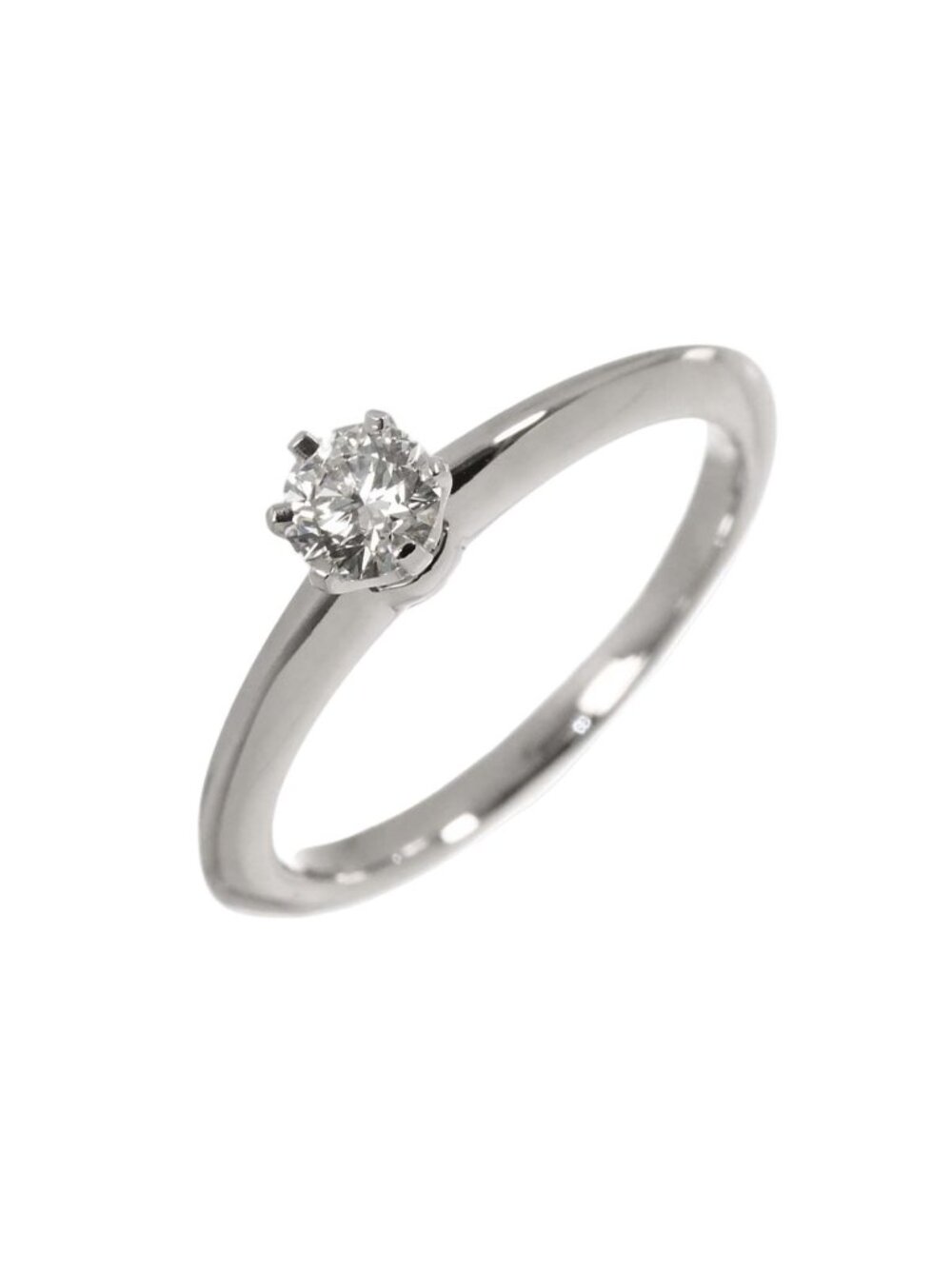 Tiffany & Co Solitaire Diamond I EX Ring Platinum
